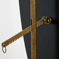 Seen Brass Oval Standing Floor Mirror by Brigette Romanek