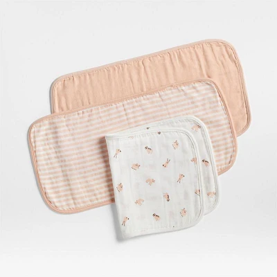 Baby's First Mini Animal Organic Cotton Gauze Baby Burp Cloth