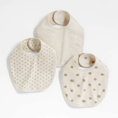 Baby's First Organic Jersey Natural Baby Bibs, Set of 3