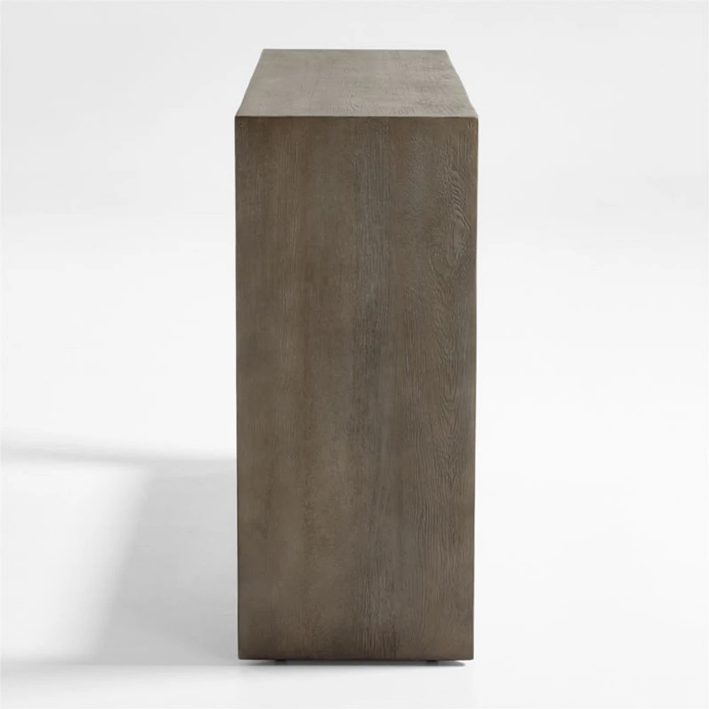 Baja 72" Rectangular Grey Oak Wood Console Table with Shelf