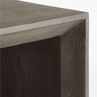 Baja 72" Rectangular Grey Oak Wood Console Table with Shelf