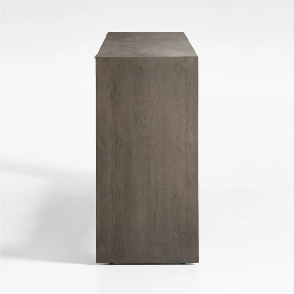 Baja 72" Rectangular Grey Oak Wood Console Table with Shelf