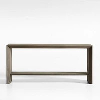Baja 72" Rectangular Grey Oak Wood Console Table with Shelf