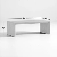 Baja Grey Oak Wood 54" Rectangular Coffee Table