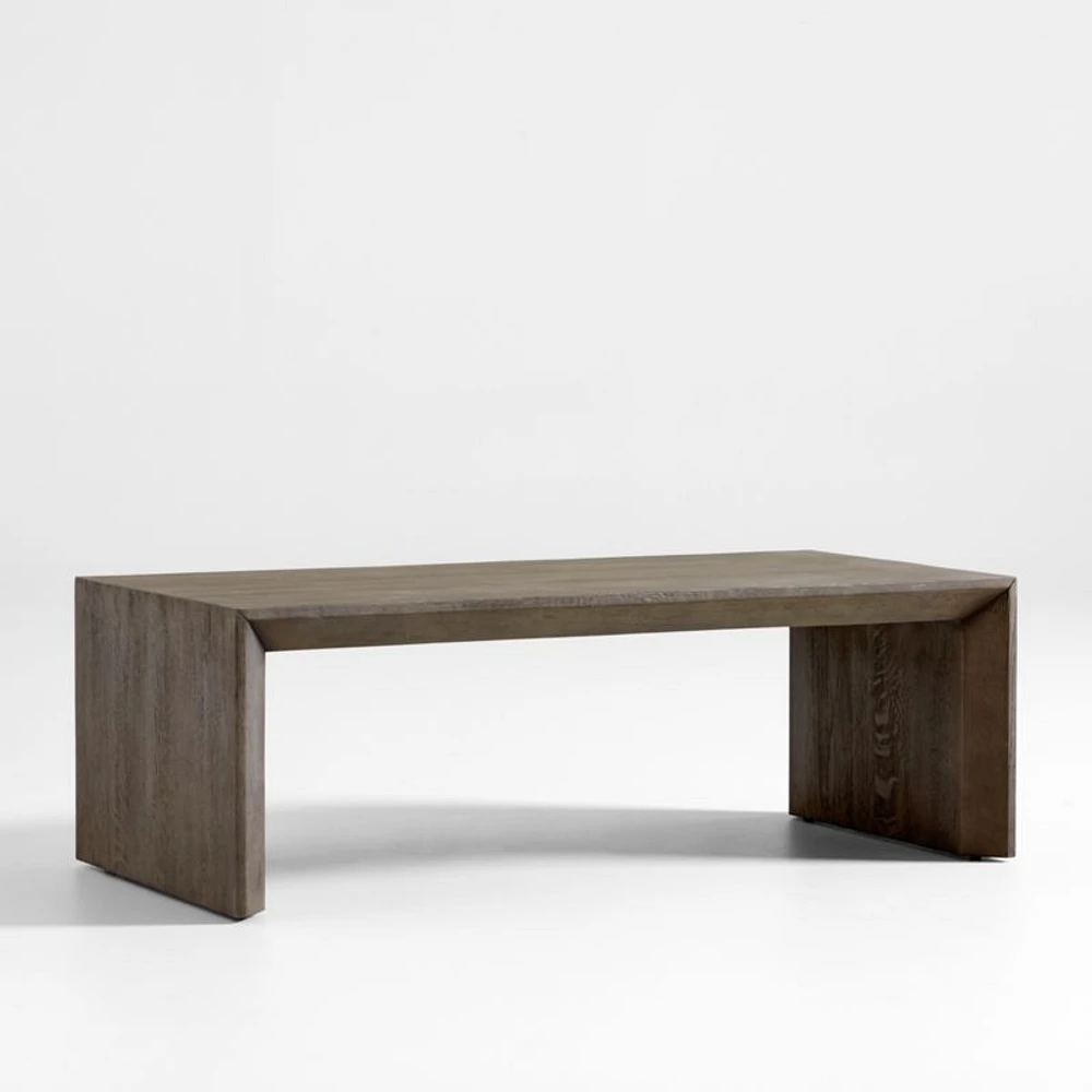 Baja Grey Oak Wood 54" Rectangular Coffee Table
