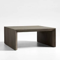 Baja Grey Oak Wood 40" Square Coffee Table