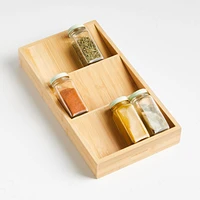 Bamboo Spice Drawer Organizer