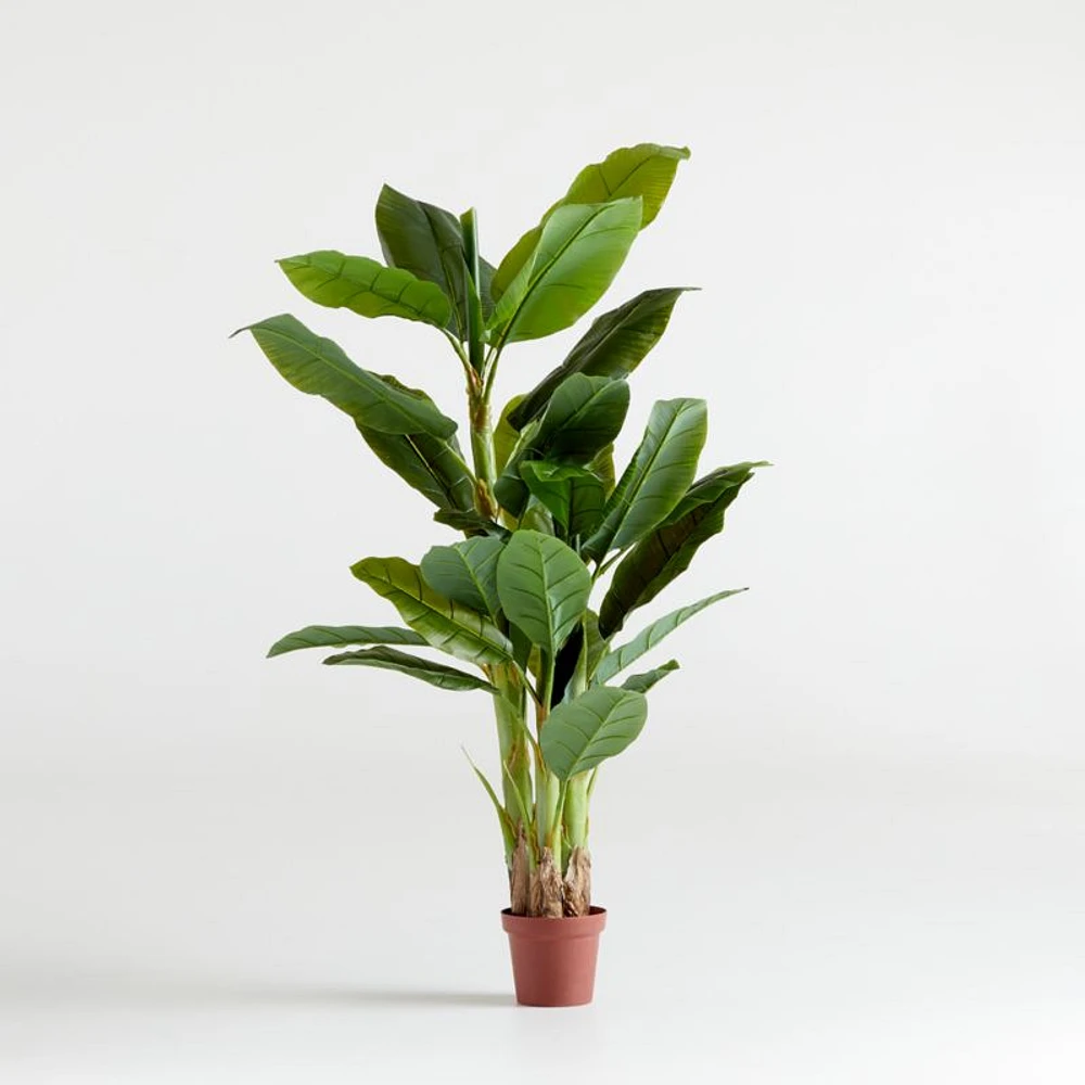 Potted Faux Banana Tree