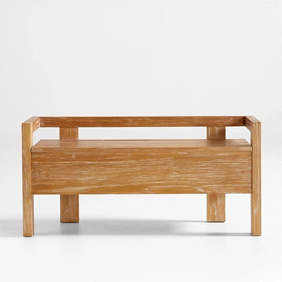 Baro Wood Entryway Storage Bench
