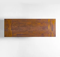 Basque 82"-118" Amber Solid Wood Extendable Dining Table