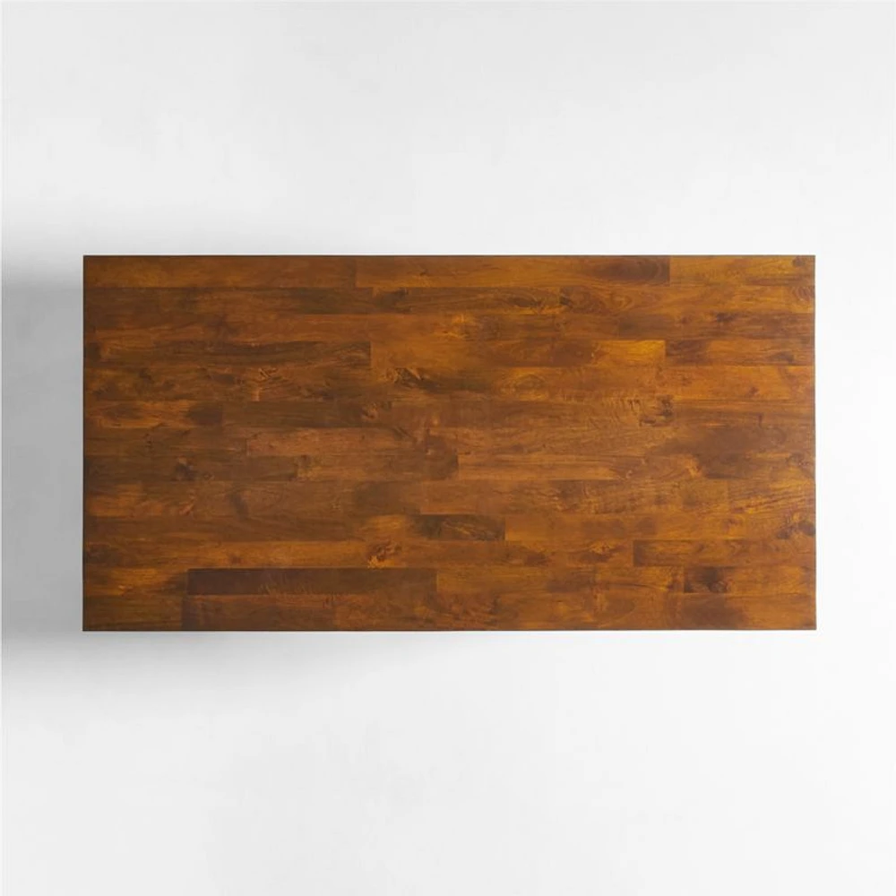 Basque 82"-118" Amber Solid Wood Extendable Dining Table