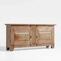 Basque 68" Weathered Light Brown Solid Wood Credenza