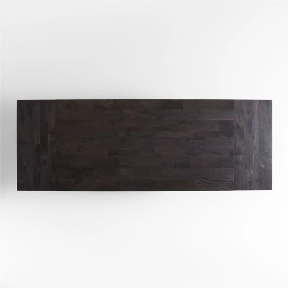 Basque 82"-118" Charcoal Grey Wood Extendable Rectangular Dining Table