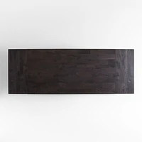 Basque 82"-118" Charcoal Grey Wood Extendable Rectangular Dining Table