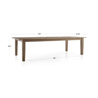 Basque 104" Weathered Light Brown Solid Wood Dining Table