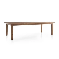 Basque 104" Weathered Light Brown Solid Wood Dining Table