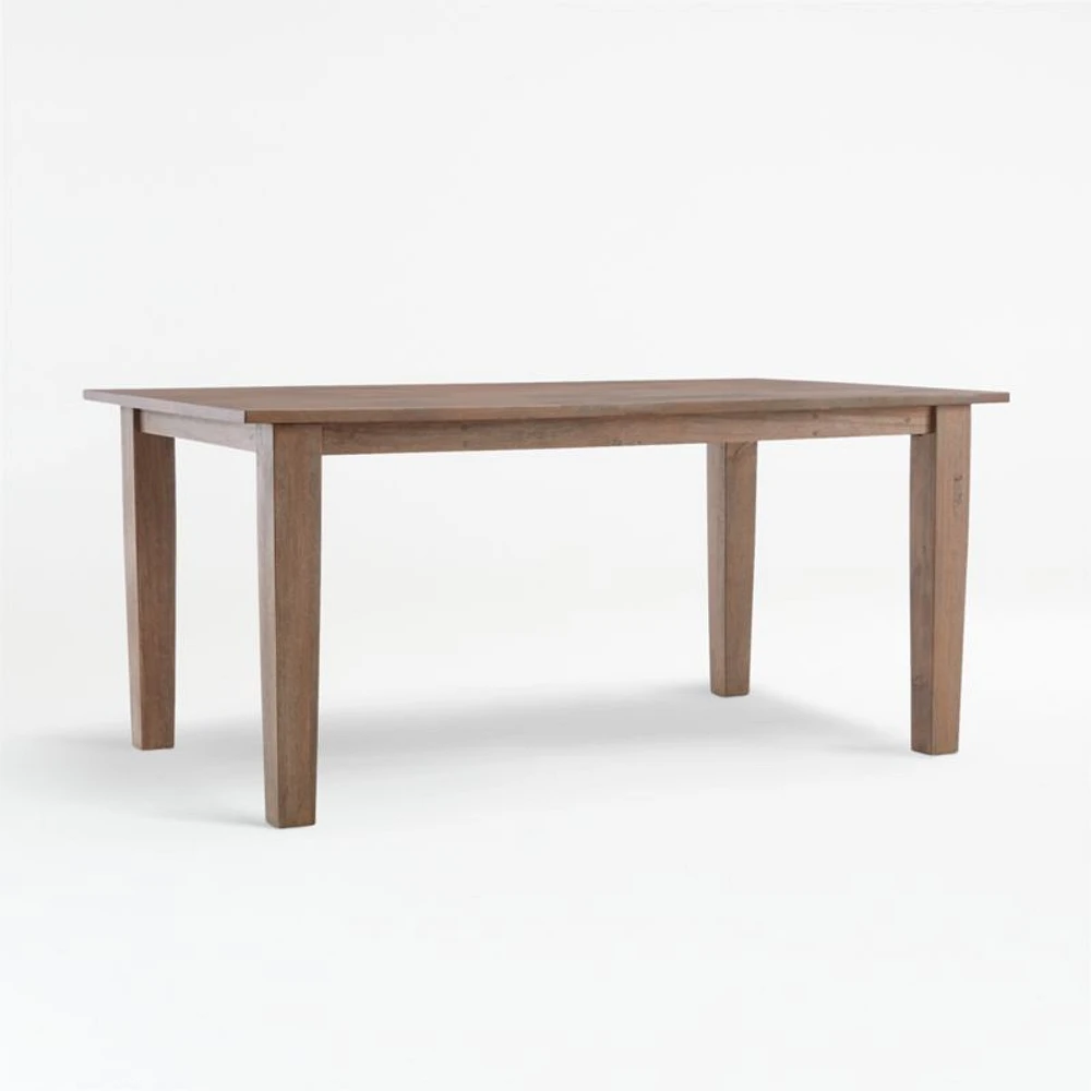 Basque 65" Weathered Light Brown Solid Wood Dining Table