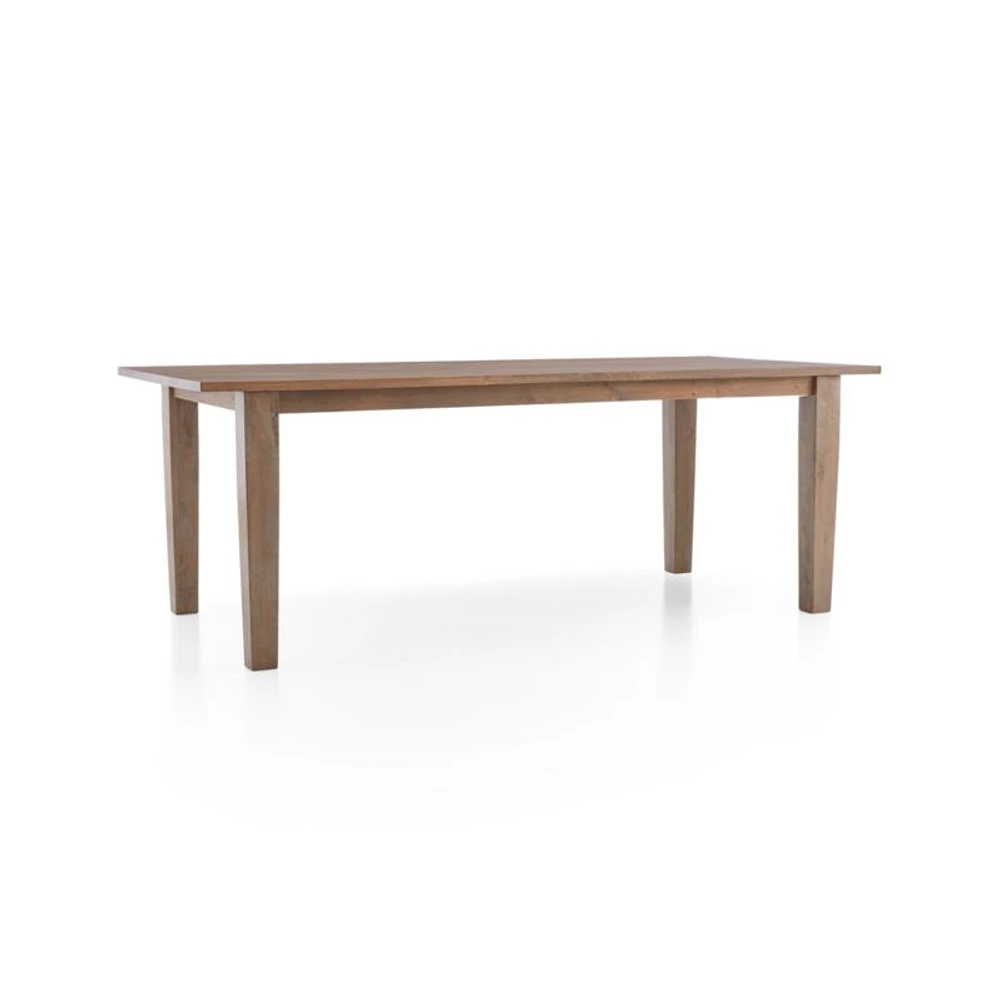 Basque 82" Weathered Light Brown Solid Wood Dining Table
