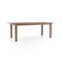 Basque 82" Weathered Light Brown Solid Wood Dining Table