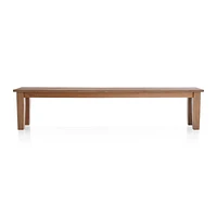 Basque 84" Light Brown Solid Wood Dining Bench