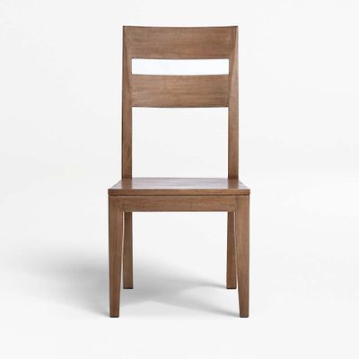 Basque II Light Brown Solid Wood Side Chair