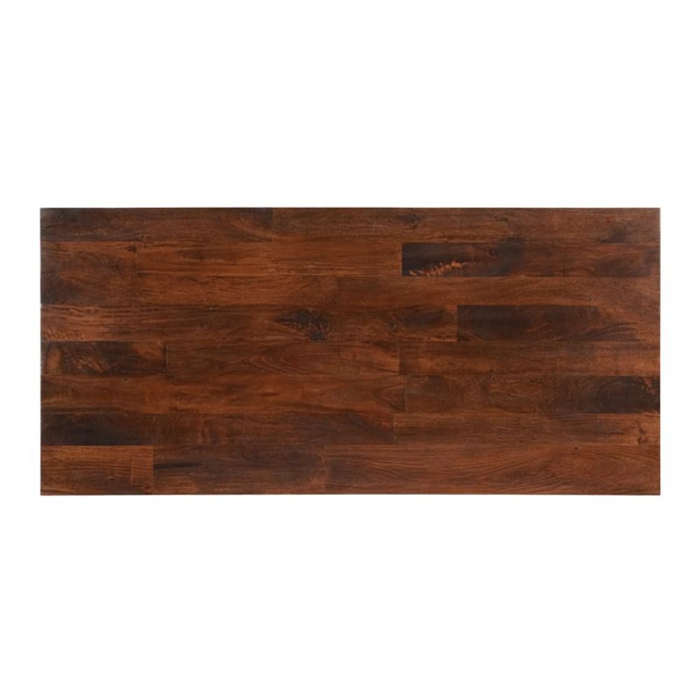 Basque 82"-118" Amber Solid Wood Extendable Dining Table