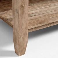 Basque 56" Light Brown Solid Wood Kitchen Island with Storage