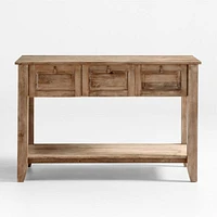 Basque 56" Light Brown Solid Wood Kitchen Island with Storage