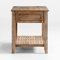 Basque 56" Light Brown Solid Wood Kitchen Island with Storage