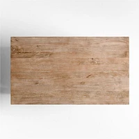 Basque 56" Light Brown Solid Wood Kitchen Island with Storage