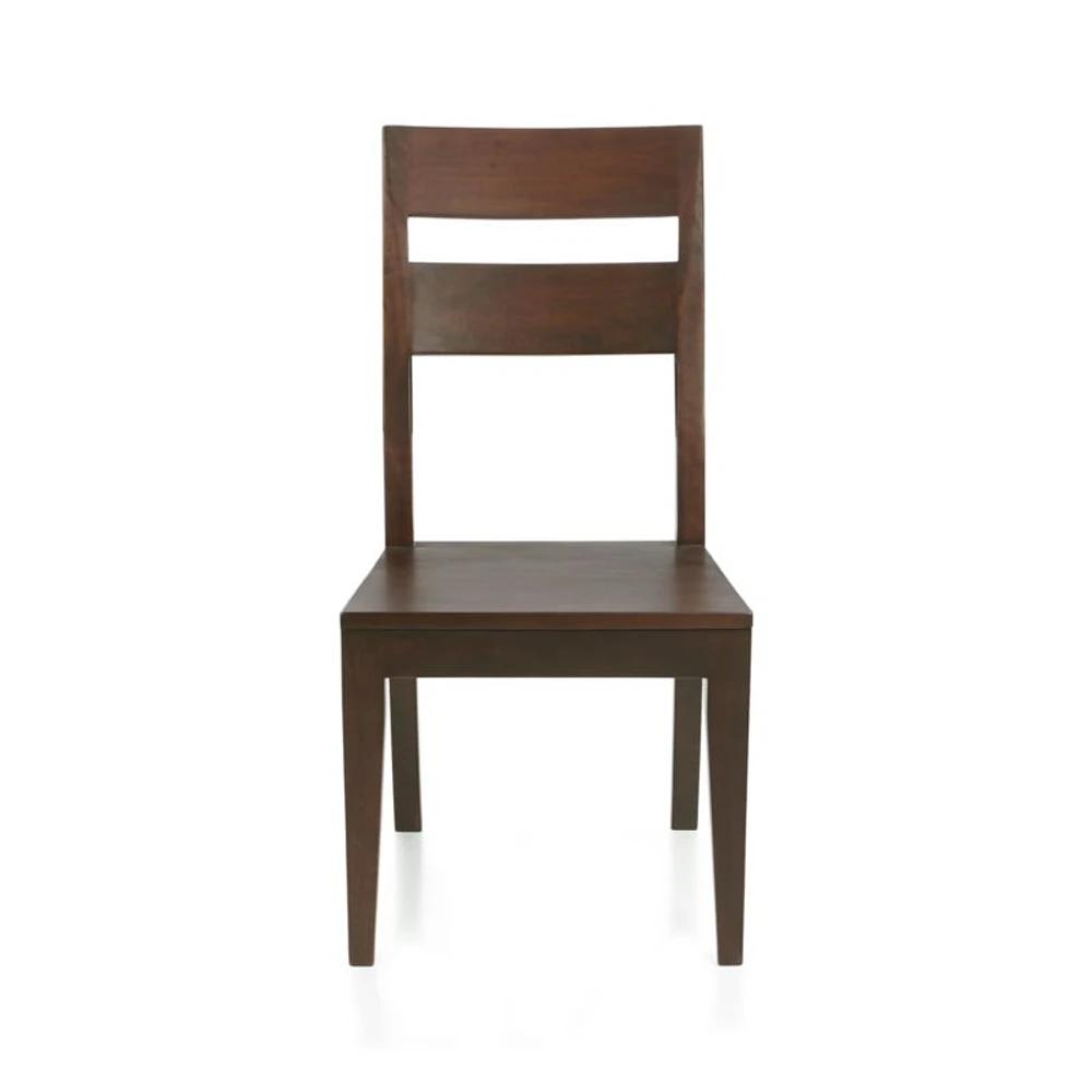 Basque Honey Wood Side Chair with Camel Cushion