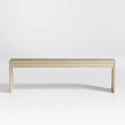 Batten 60" White Oak Wood Bench