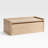 Batten White Oak Floating Nightstand