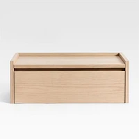 Batten White Oak Floating Nightstand