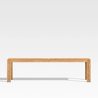 Batten 86"-110" Natural Teak Extendable Outdoor Dining Table