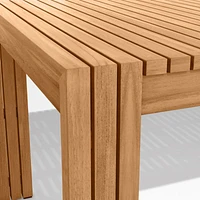 Batten 86"-110" Natural Teak Extendable Outdoor Dining Table