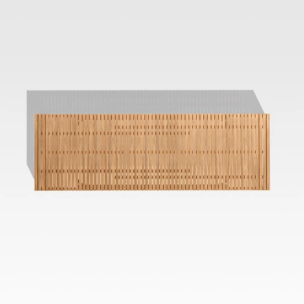 Batten 86"-110" Natural Teak Extendable Outdoor Dining Table