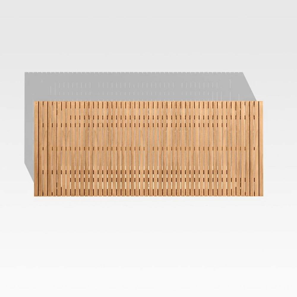 Batten 86"-110" Natural Teak Extendable Outdoor Dining Table