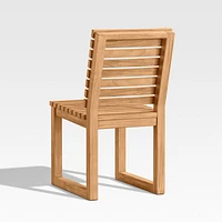 Batten Natural Teak Outdoor Side Chair