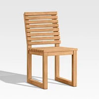 Batten Natural Teak Outdoor Side Chair