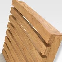 Batten Natural Teak Outdoor Side Chair