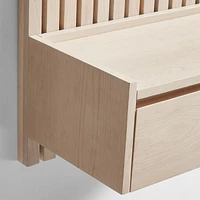 Batten White Oak 60" Panel and Floating Drawer Set