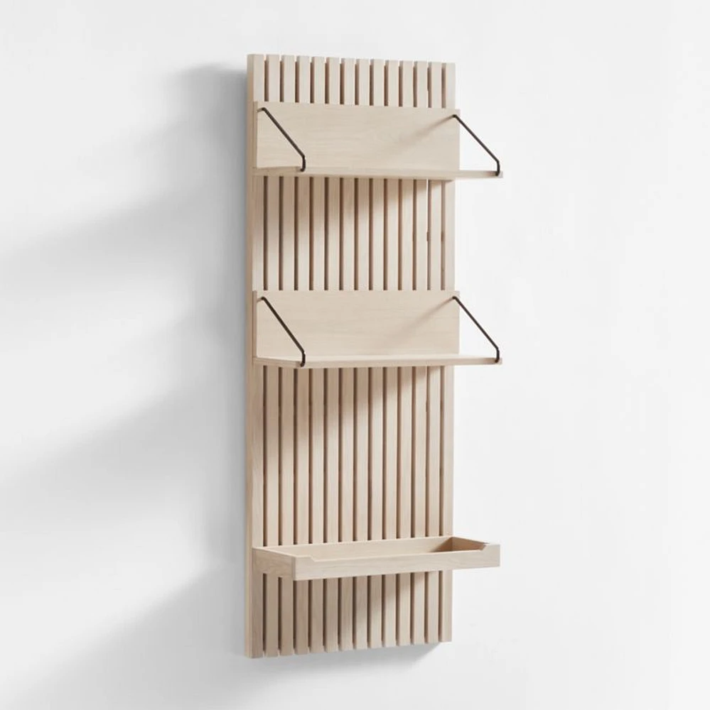Batten White Oak Panel and Reversible Shelf Set