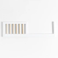 Babyletto Lolly White & Natural Wood 3-in-1 Convertible Baby Crib with Toddler Bed Conversion Kit