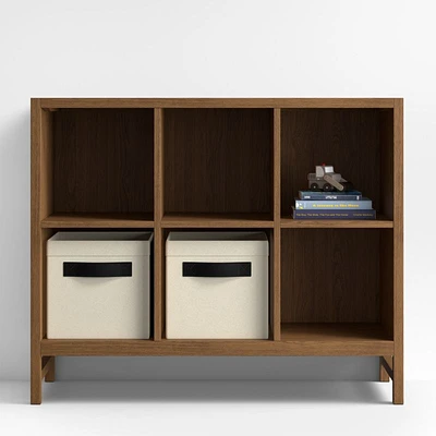Beau Barley Brown Wood -Cube Kids Bookcase