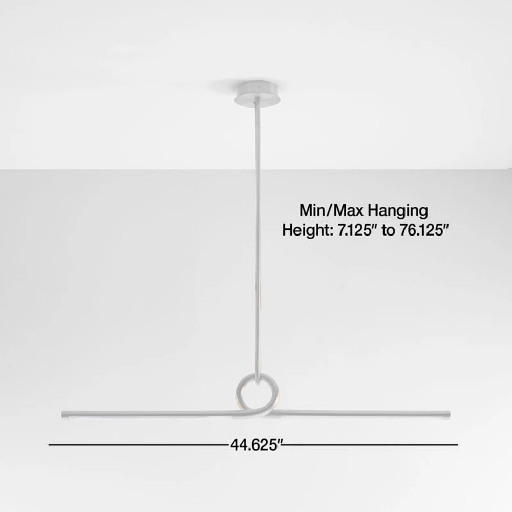 Beau Loop Brass Linear Pendant Light