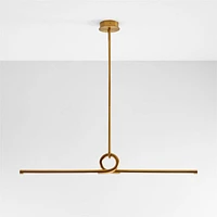 Beau Loop Brass Linear Pendant Light