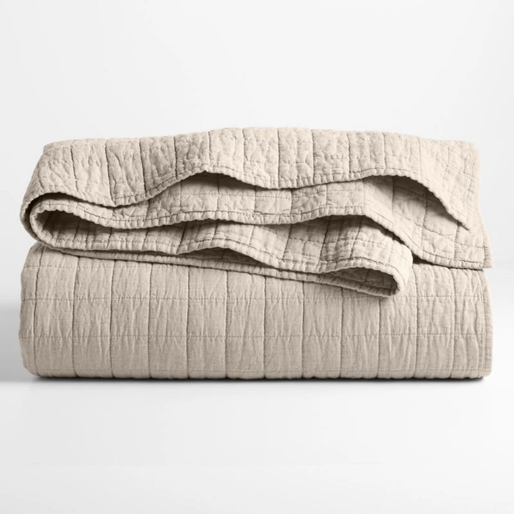 Belgian Flax Linen Natural Full/Queen Quilt