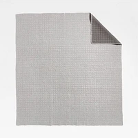 Grey Belgian Flax Linen Quilt Full/Queen