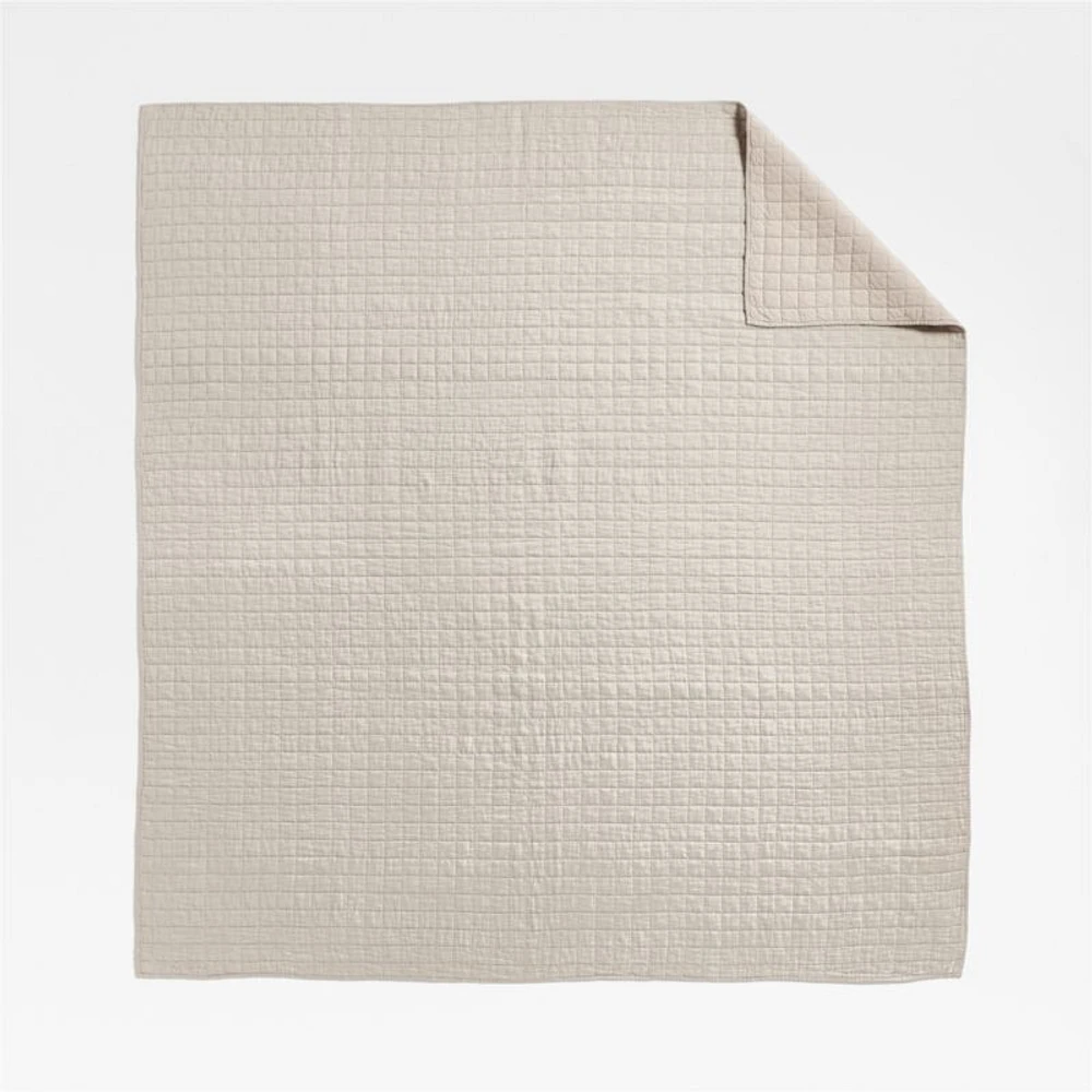 Belgian Flax Linen Natural Full/Queen Quilt